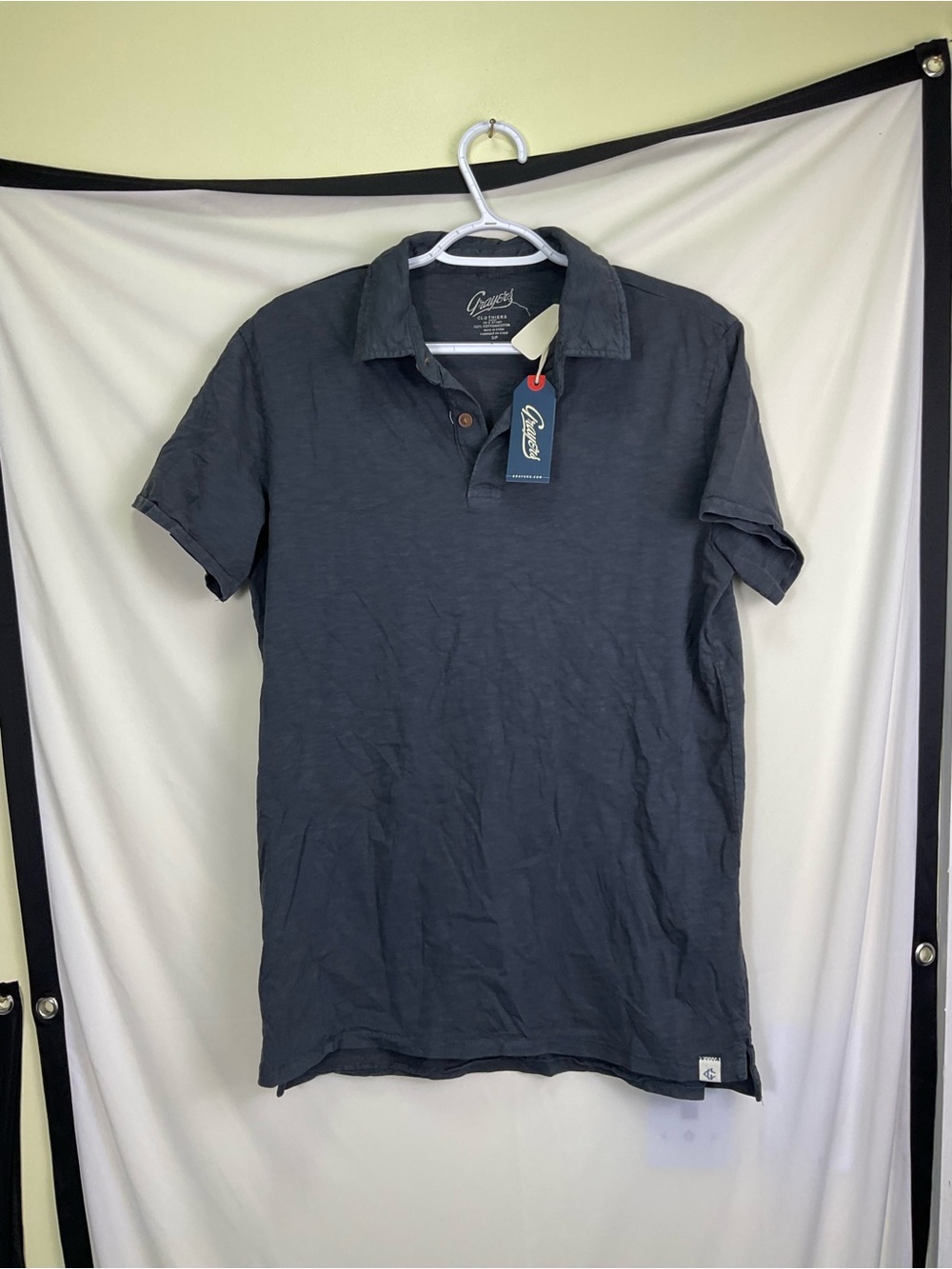 Sunwashed 2 Button Polo Shirt - BlueGray